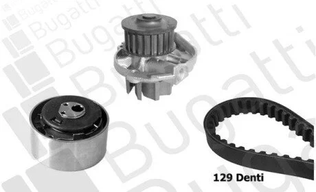 РЕМЕНЬ ГРМ FIAT DOBLO 00> КОМПЛЕКТ [+] НАСОС ОХЛ. ЖИДКОСТИ 05> 1.4 BUGATTI KBU10153C