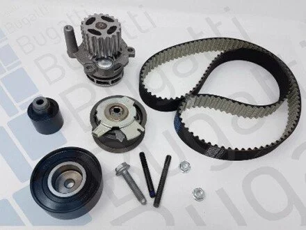 К-кт. ГРМ (рем.+3шт.ролика+помпа+крепление) AUDI 2,0TDI: A3/4/6 03- VW 2,0TDI: Golf V, Passat, Touran SKODA SEAT BUGATTI KBU10380A