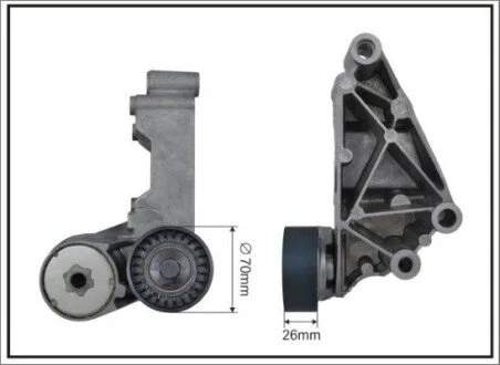 Натяжник поліклинового паса Ford Focus, Tourneo/Transit Connect 1.8TDCi/DI/TDDi 10.98- CAFFARO 100188SP