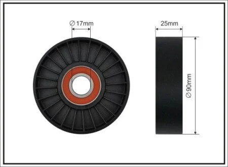 Сам ролик 90X17X25 Peugeot/Citroen/Fiat/Lancia CAFFARO 12-00