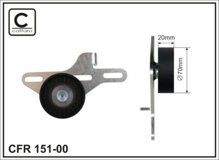 (70x10x20) Ролік паска руч. Renault Clio II 1.4 CAFFARO 151-00