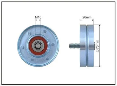 Обводний ролик VW Golf/Bora 1.4/1.6 97-> метал CAFFARO 165-36