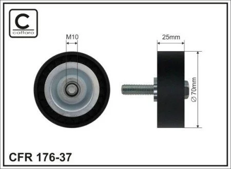 Ролік ременя генератора 70х10х24,5 Tiggo/Elara A118111210CA Chery CAFFARO 176-37