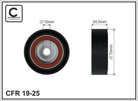 Ролик натяжн.паса генерат. Bmw E34/E36 1,8-2,5 91-> CAFFARO 19-25
