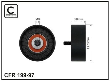 Ролик паска приводного 70x8x28 11281704718 BMW CAFFARO 199-97