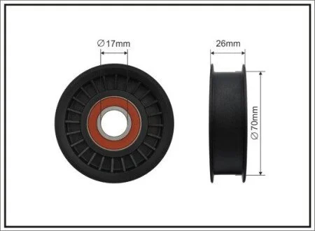 70x17x22 Ролiк DB CLK,CLS,SLK,C-Class,E-Class,M-Class,R-Class 3.5 06. CAFFARO 206-99