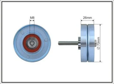 РОЛИК ОБВІДНОЇ MAZDA 3 06-/6 07-/MX-5 05-/CX-7 06- CAFFARO 264-03