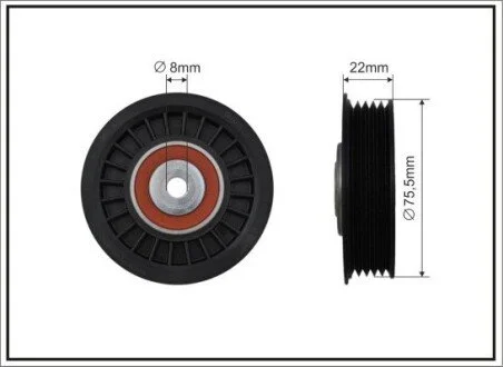 82-22 Ролик паска приводного Audi A4,A6 Skoda Superb VW Golf IV 1.9Tdi 01.98- CAFFARO 345-22