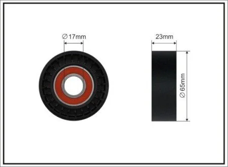 Ролик паска приводного Ford 1.8 TDCi 06- 65x17x23 CAFFARO 349-00