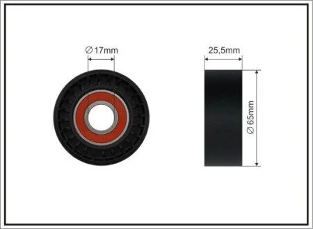 Ролик натяжителя CITROEN C3/C4/PEUGEOT 207/308/BMW 11287534398 BMW CAFFARO 390-00