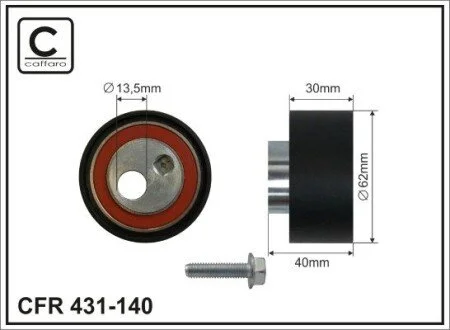 62x13,5x30 Ролік Грм Citroen C5/Jumper Peugeot Expert 2,0/2,2Hdi 01- CAFFARO 431-140
