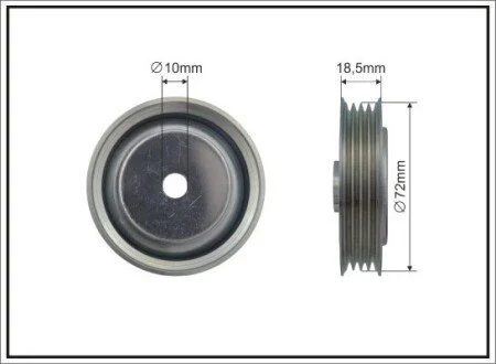 Rolka 72x12x15 metal CAFFARO 432143
