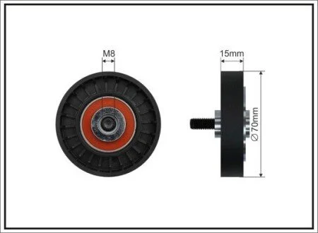 70x8x15 Натяжний ролік Renault Clio 1,4 91 CAFFARO 45-07
