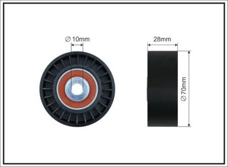 Rolka 70X10X28 plastik podw. іoї CAFFARO 45960