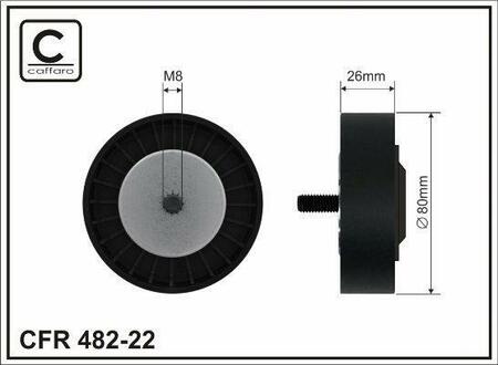 Ролик пасок приводного BMW X5/X6 3.0D 07- CAFFARO 482-22 (фото 1)