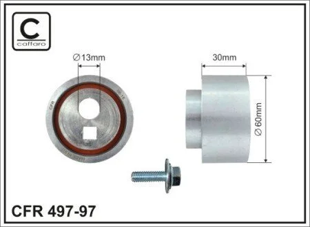 Rolka 60x13x30 metal CAFFARO 49797