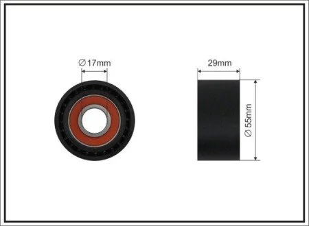 Натяжний ролик BMW X3 (E83)/520 (E61)/520 (E60)/X5 (E70)/ X6 (E71,E72) CAFFARO 500036