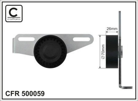 Натягувач z podstaw№ 70x26 plastik CAFFARO 500059