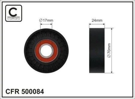 Ролик натяжника 06H903133G VAG CAFFARO 500084