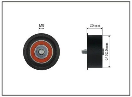 Rolka 52,5x8x23 plastik CAFFARO 500101