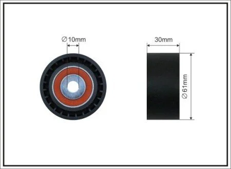 60,5x10x30 Ролик натяжний CITROEN C3 1.4 HDI /SKF/ CAFFARO 500142