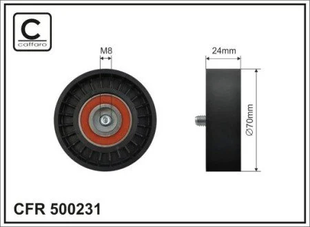 Ролик натяжителя CAFFARO 500231