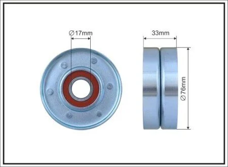 (76x17x33, metal) Ролик паска генератора Honda Accord VII, Accord IV, Civic VIII, CR-V II, CR-V III, FR-V CAFFARO 500289