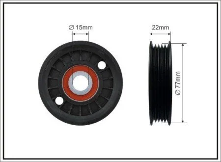 (83X15X23) Ролик натяжний паска клинового VW Passat 1,9 TDI 96.03-00.11 CAFFARO 81-23