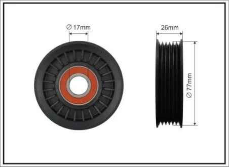 РОЛИК НАТЯЖНОЙ РЕМНЯ ГЕНЕРАТОРА HONDA/CHEVROLET BERETTA, CAMARO, CAVALIER, EQUINOX, IMPALA; DODGE NITRO; FORD USA MUSTANG, WINDSTAR 2.8-5.7 01.88-12.12 CAFFARO 99-00