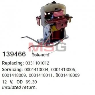 Реле втягивающего стартера CARGO 139466 (фото 1)