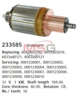 Якір стартера CARGO 233585