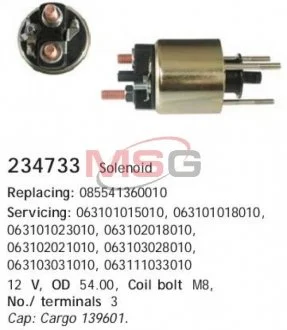 Фото 1 - реле втягивающего стартера CARGO 234733 Реле втягивающего стартера CARGO 234733 (фото 1)