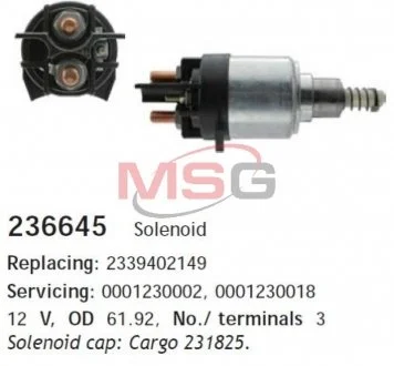 Втягуюче реле стартера CARGO 236645 (фото 1)