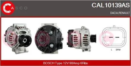 Генератор CASCO CAL10139AS (фото 1)