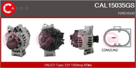 ALTERNATOR 12V 150A OE CASCO CAL15035GS (фото 1)