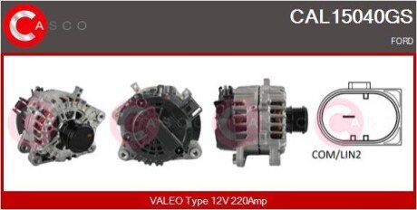 ALTERNATOR 12V 220A OE VALEO CASCO CAL15040GS