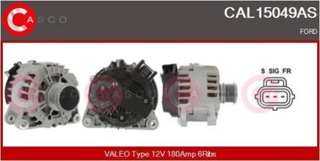 ALTERNATOR 12V 180A CASCO CAL15049AS (фото 1)