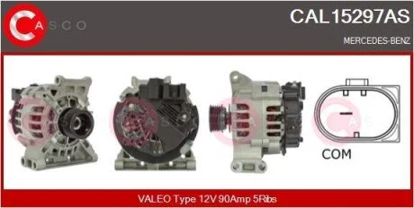 ALTERNATOR 12V 90A CASCO CAL15297AS