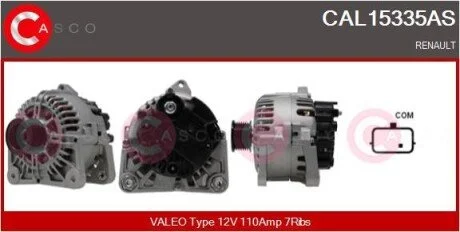 ALTERNATOR 12V 110A CASCO CAL15335AS