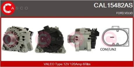 ALTERNATOR 12V 120A CASCO CAL15482AS