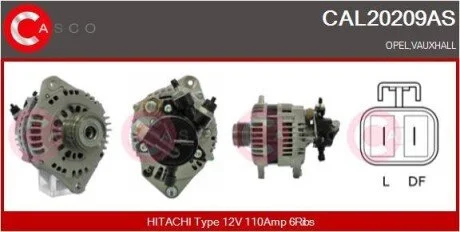 ALTERNATOR 12V 110A CASCO CAL20209AS
