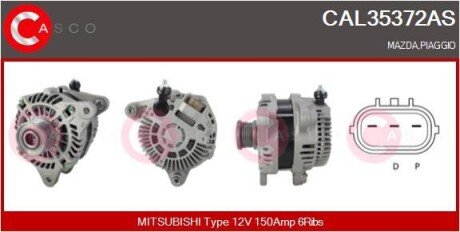 ALTERNATOR 12V 150A CASCO CAL35372AS