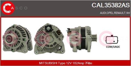 ALTERNATOR 12V 182A CASCO CAL35382AS