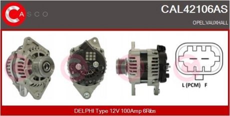 ALTERNATOR 12V 100A CASCO CAL42106AS