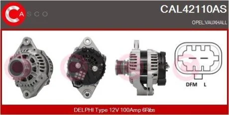 ALTERNATOR 12V 100A CASCO CAL42110AS