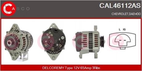 ALTERNATOR 12V 65A CASCO CAL46112AS (фото 1)