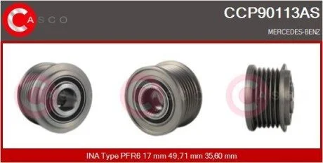 KOLO PASOWE WOLNOBIEZNE ALTERNATORA CASCO CCP90113AS