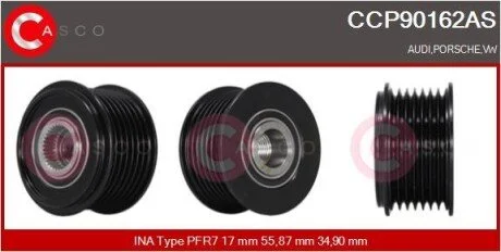 Ременный шкив, генератор CASCO CCP90162AS