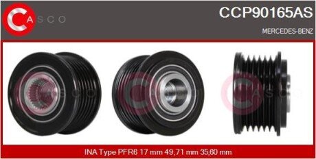 KOLO PASOWE WOLNOBIEZNE ALTERNATORA CASCO CCP90165AS
