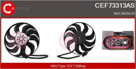 WENTYLATOR CHLODNICY CASCO CEF73313AS